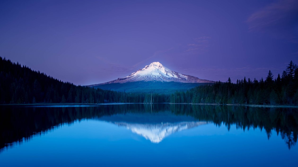 Landscape Lake Mountains 4k
