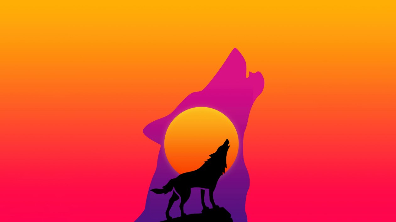 Retro Fox Howling