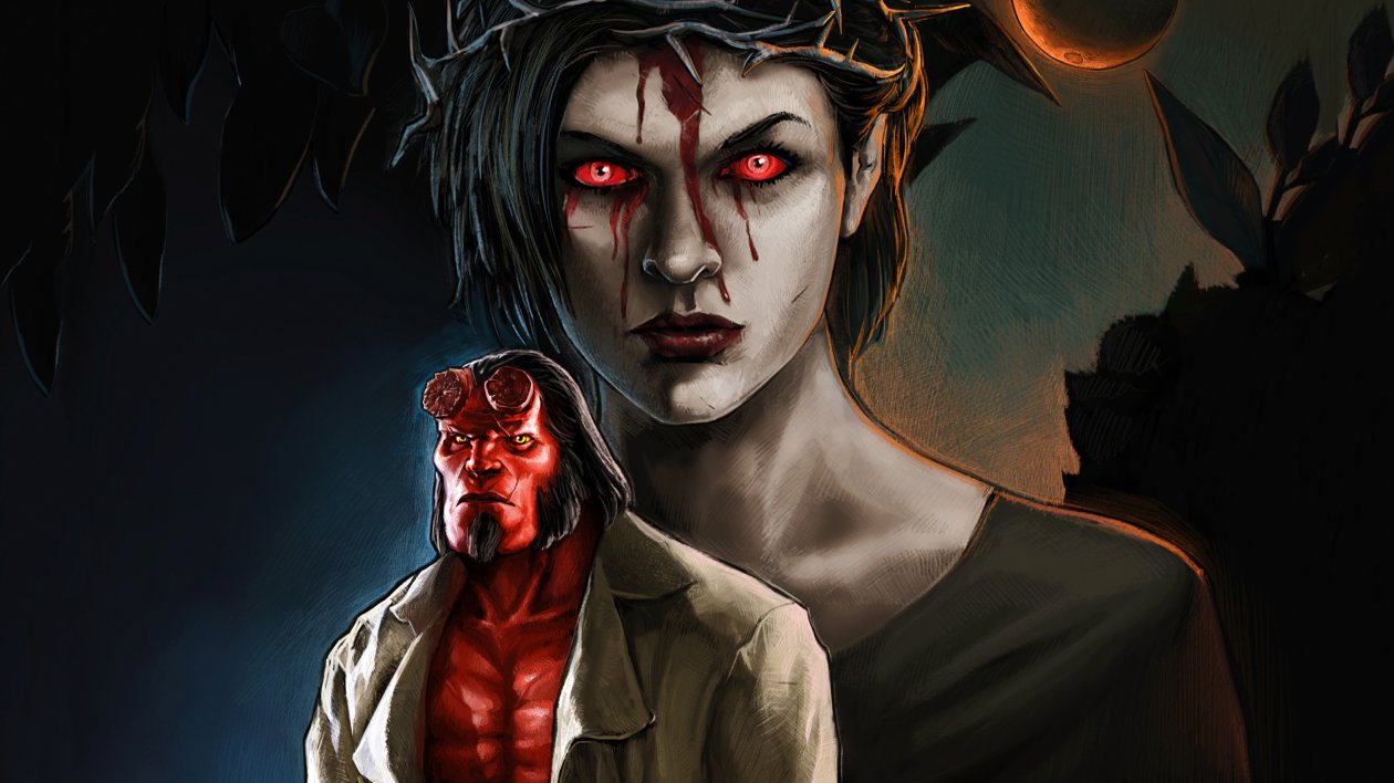 Milla Jovovich Blood Queen In Hellboy Art