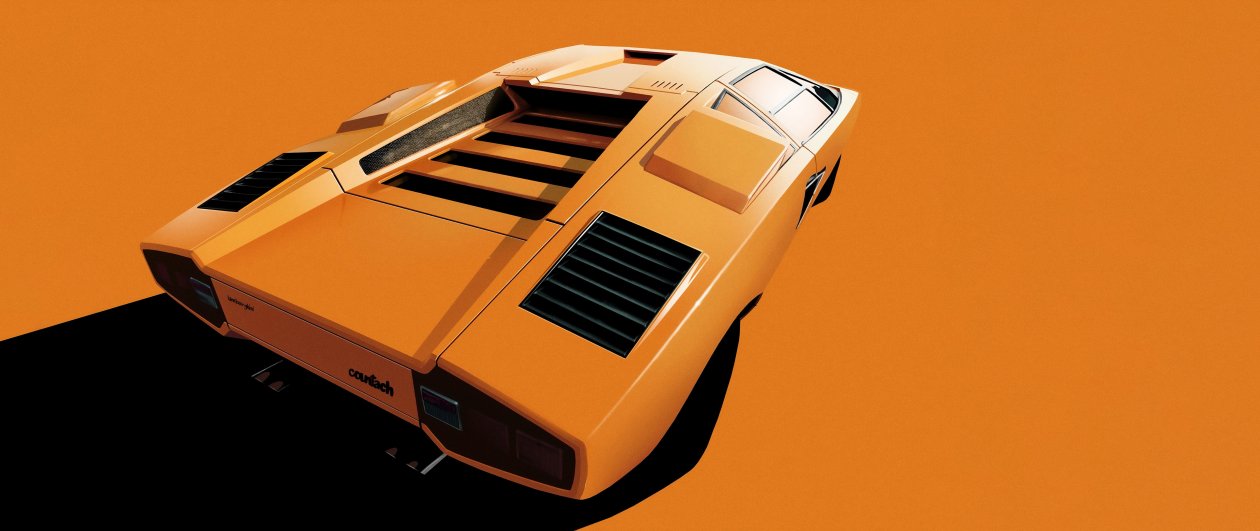 Lamborghini Countach Digital Art 5k