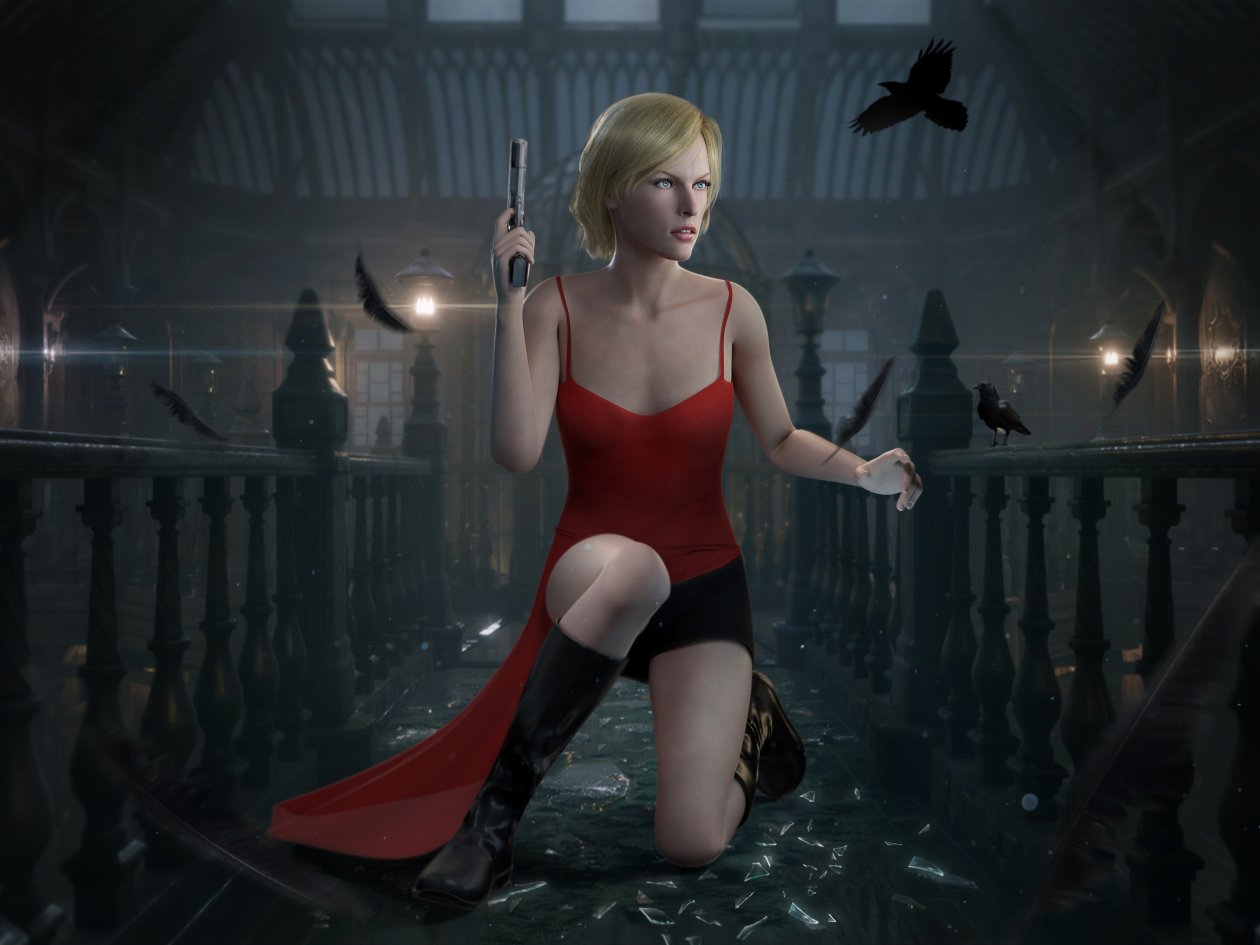 Alice Resident Evil Digital Art 4k