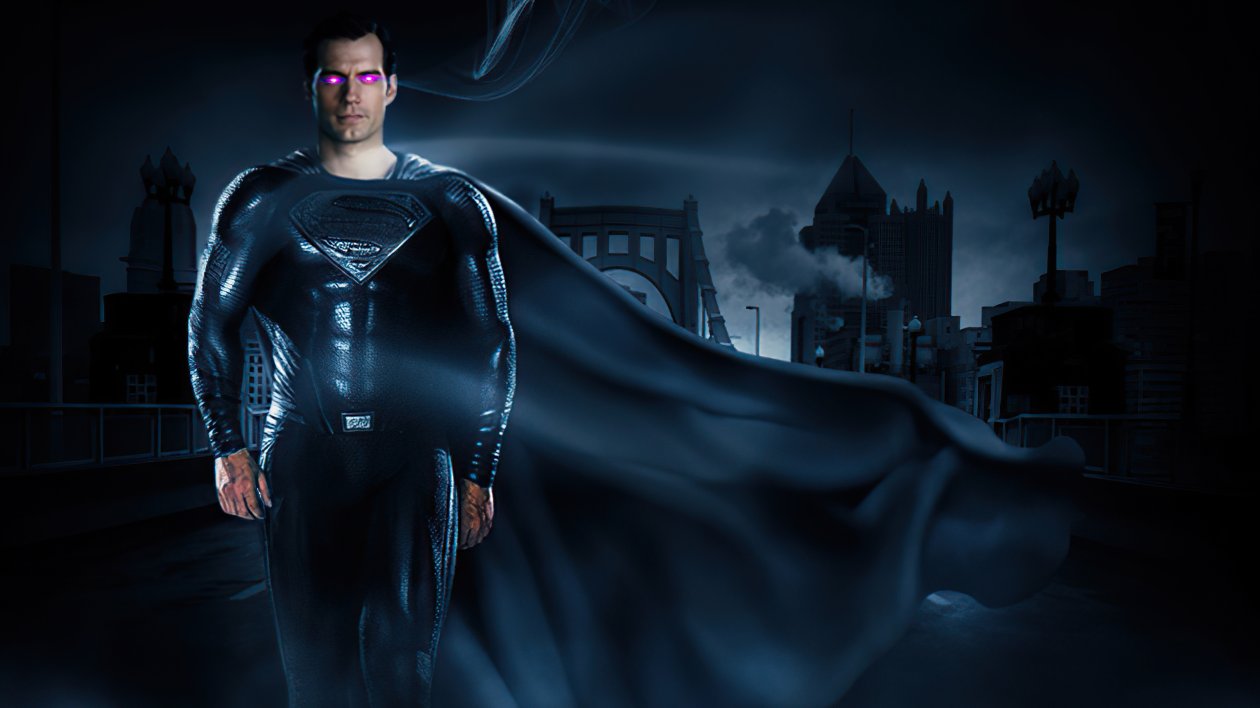 The Superman Black Suit 4k