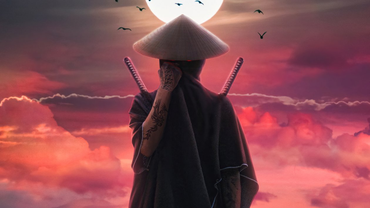 Ninja Of Ancient Asian City 4k