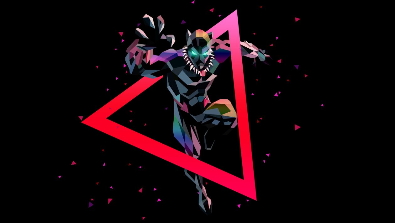 Black Panther Low Poly Art