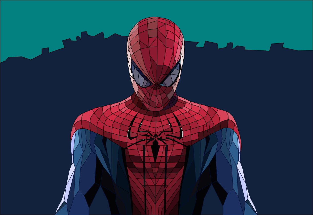 Spiderman Low Poly Art