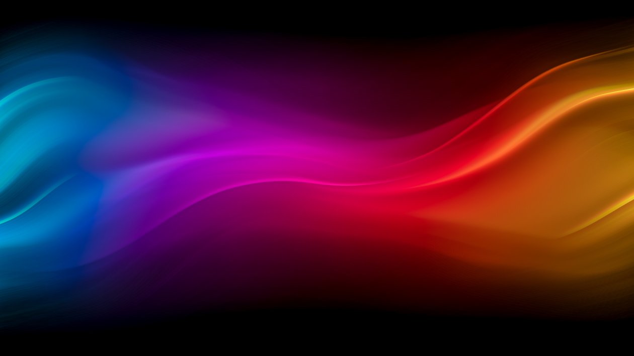 Blue Purple Red Yellow Waves 4k
