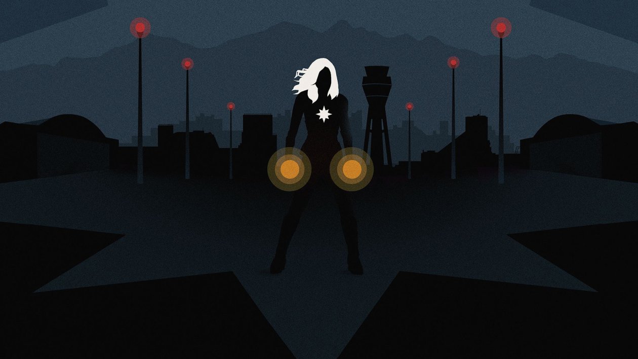 Captain Marvel Minimal Poster
