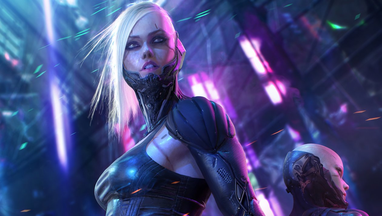 Cyberpunk Cyborgs Women 4k