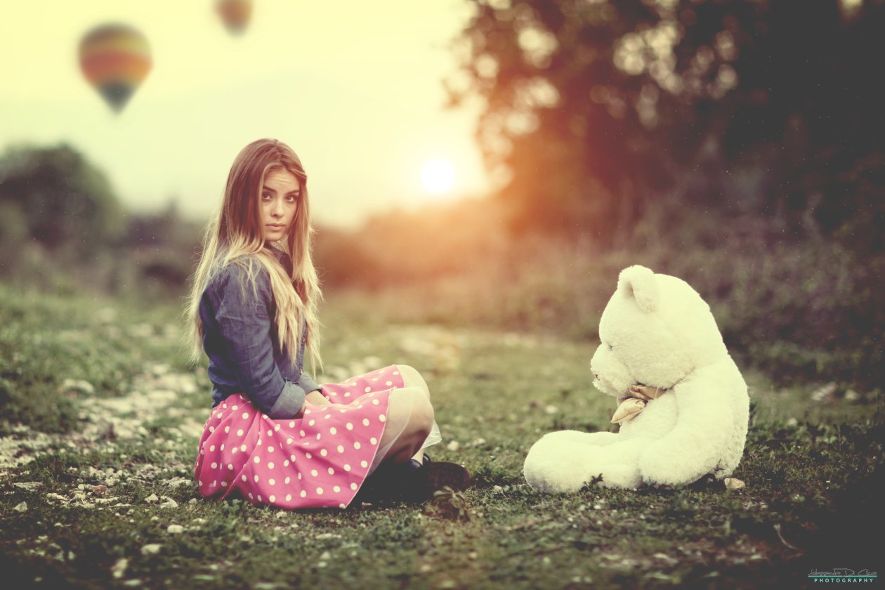 Girl With Teddy Bear