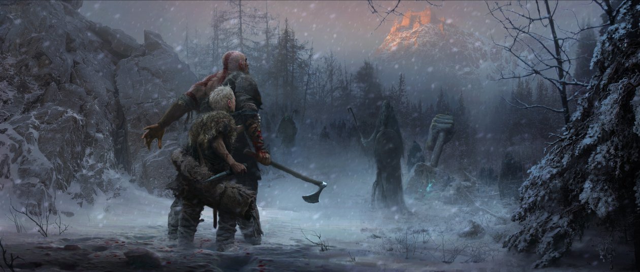 God Of War 4 Ps4 Concept Art 5k