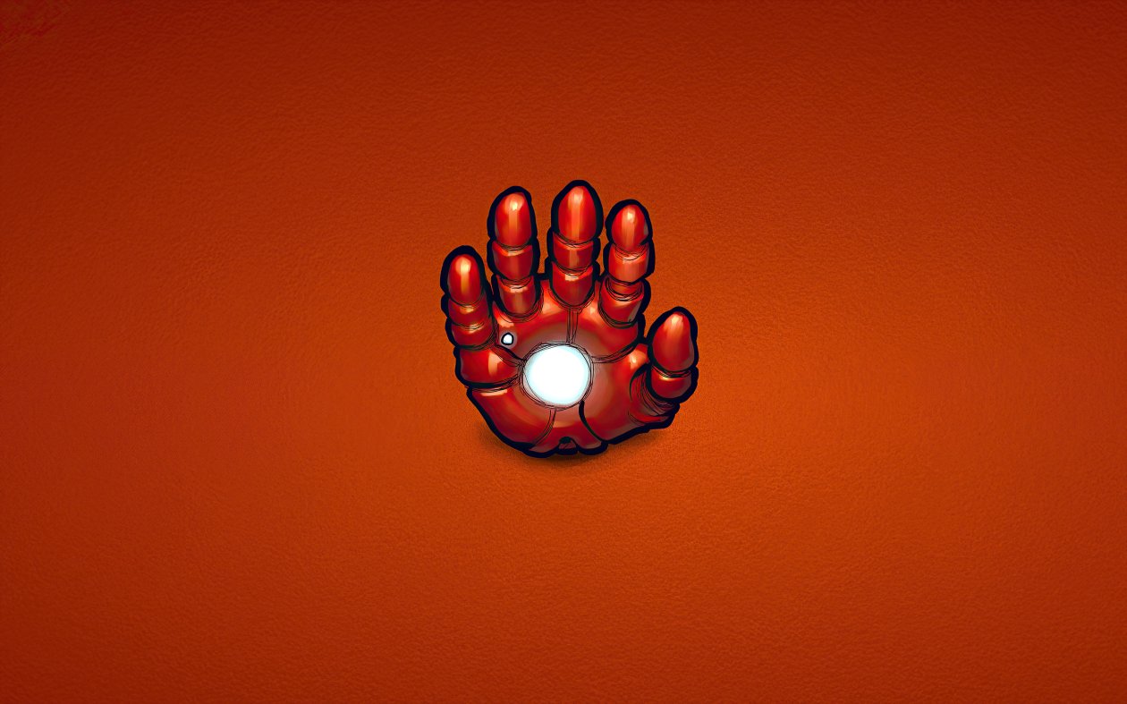Iron Man Hand Minimal 4k