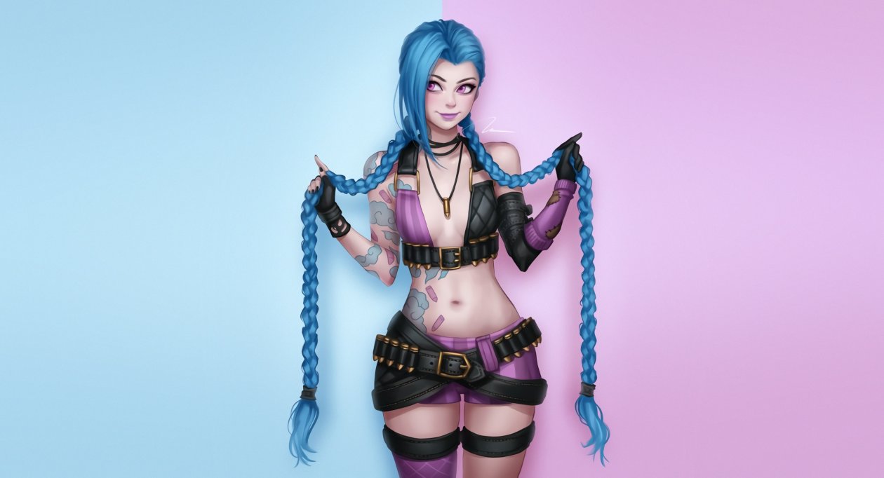 Jinx League Of Legends Long Hairs