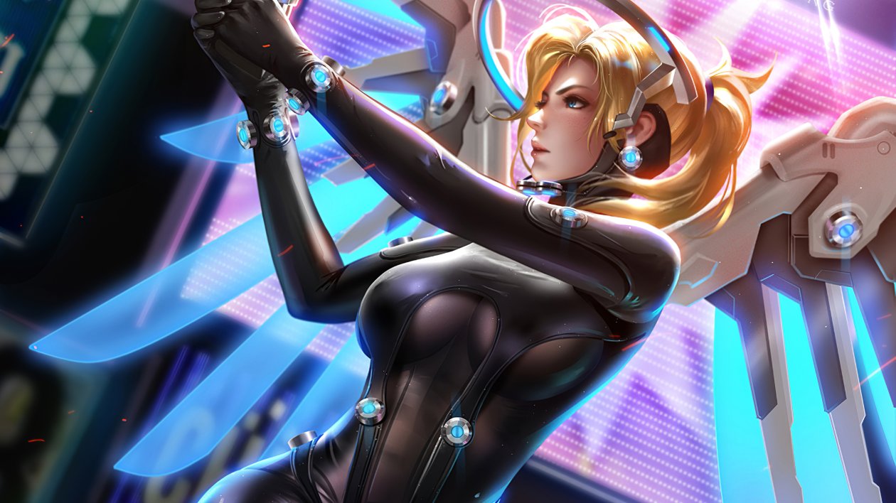 Mercy Overwatch Fantasy Gun 4k