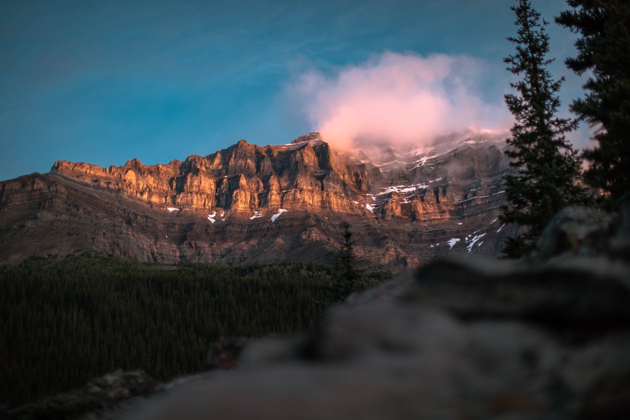 The View Of Mount Temple Banff National Park