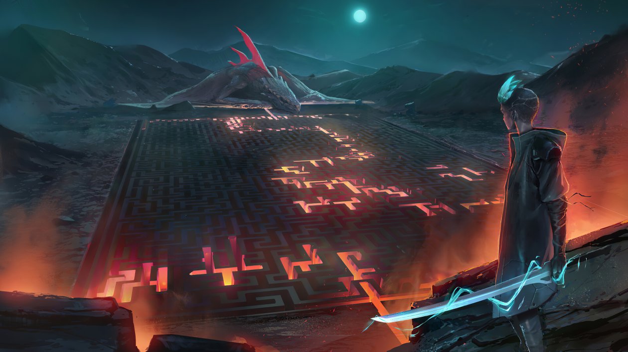 Maze Fight A Dragon 4k