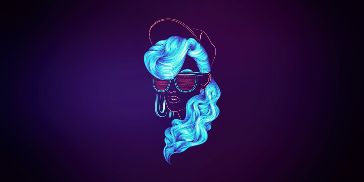 Neonwave Girl Portrait 5k