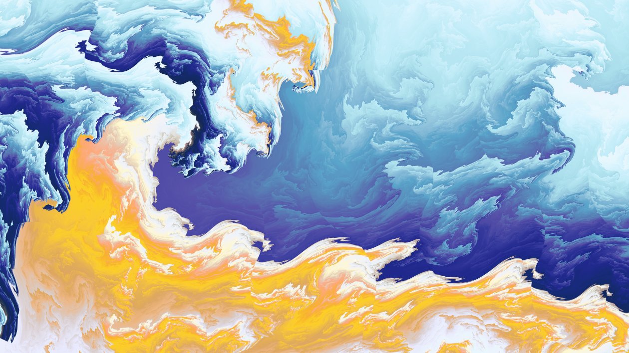 Yellow Fractal Digital Art
