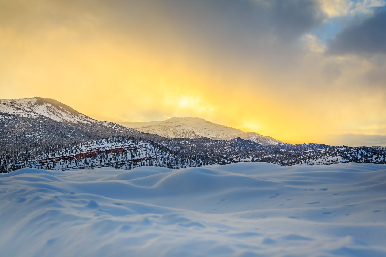 Winter Sunset Landscape 5k