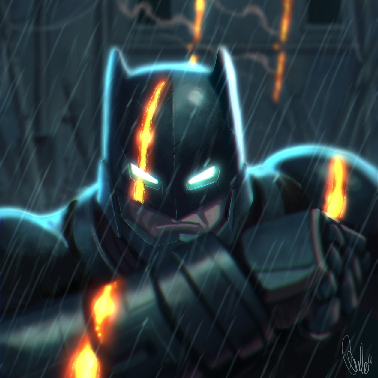 Batman Digital Artwork 4k