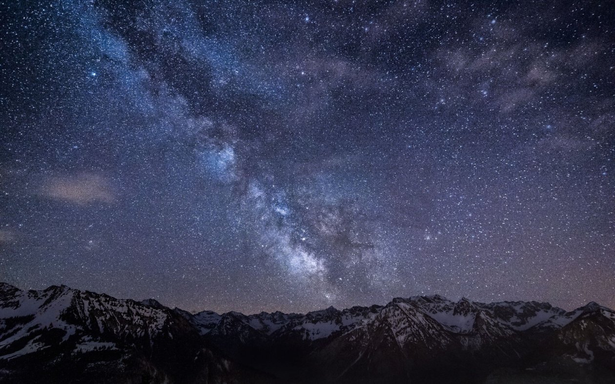 Mountains Night Sky