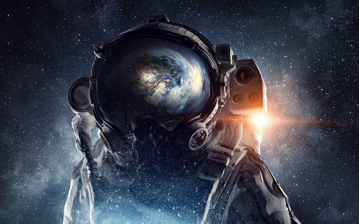 Astronaut Galaxy Space Stars Digital Art 4k