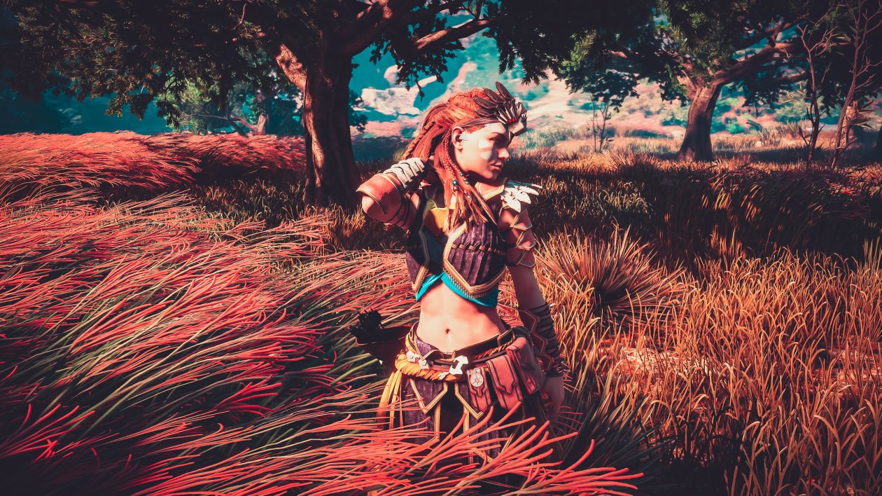 Aloy Horizon Zero Dawn 4k Beautiful Flower