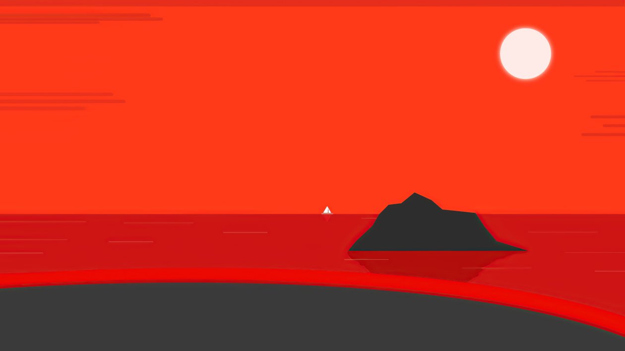 Red Beach Minimal 8k