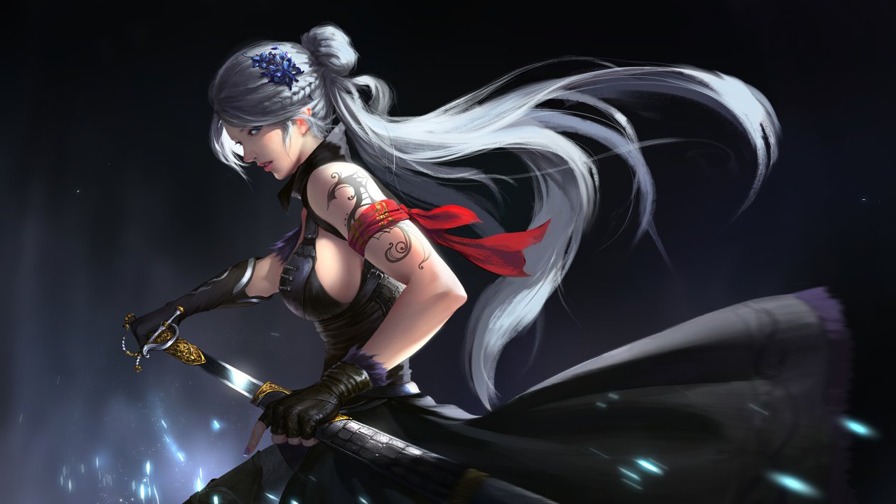 Asian Girl With Sword 4k