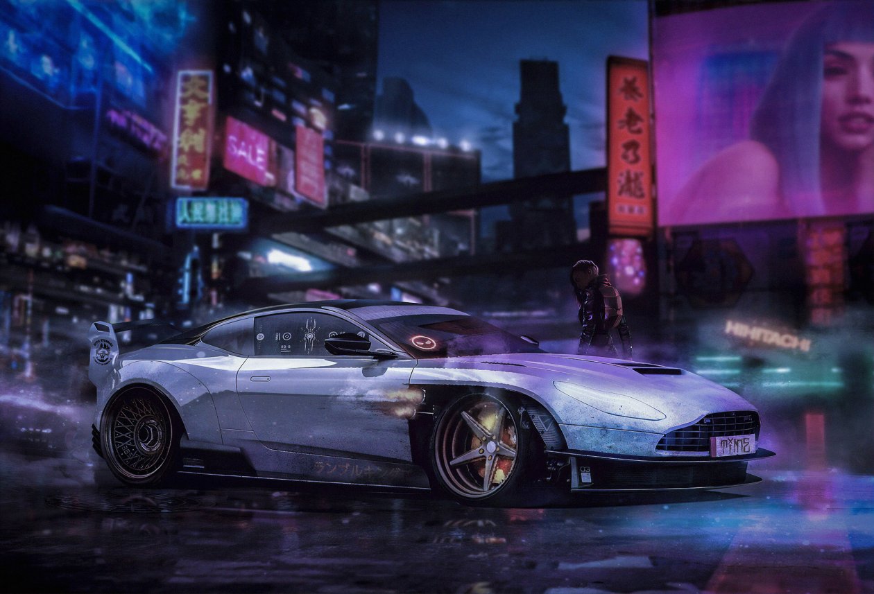 Cyberpunk Car Art