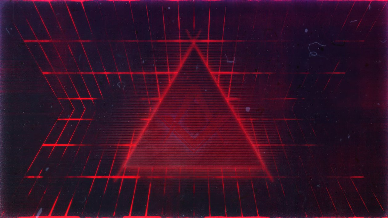 Geometry Red Triangle 4k