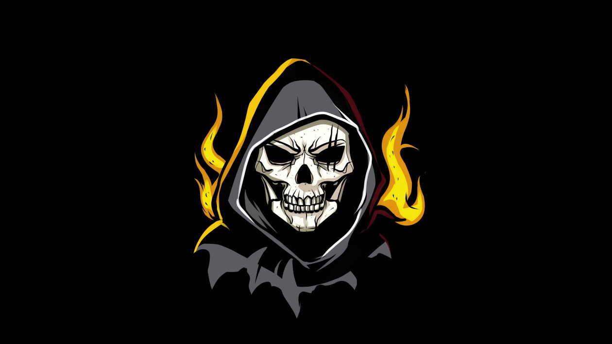 Grim Reaper Minimal Art 4k