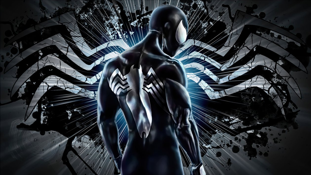 The Black Suit Spiderman 4k