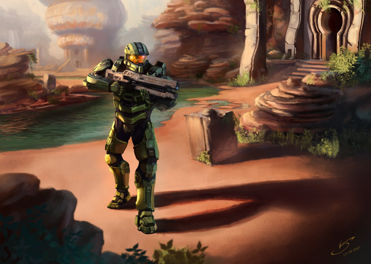 Master Chief Halo Artwork 4k 5k