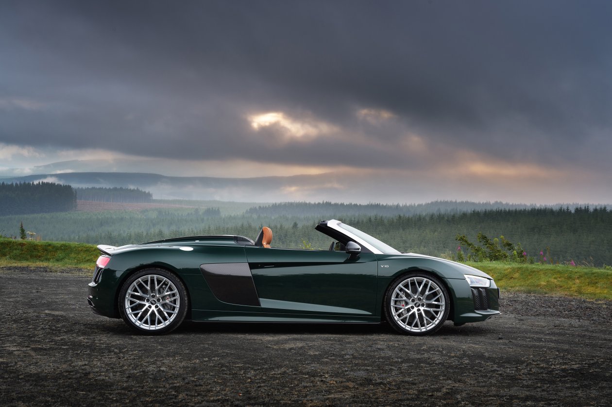 Audi R8 Spyder V10 Plus 4k Side View 2017