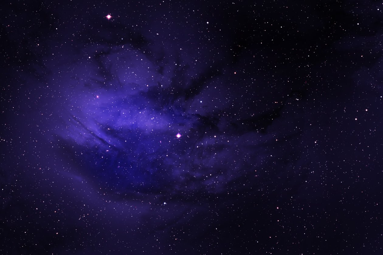 Space Stars Purple Sky