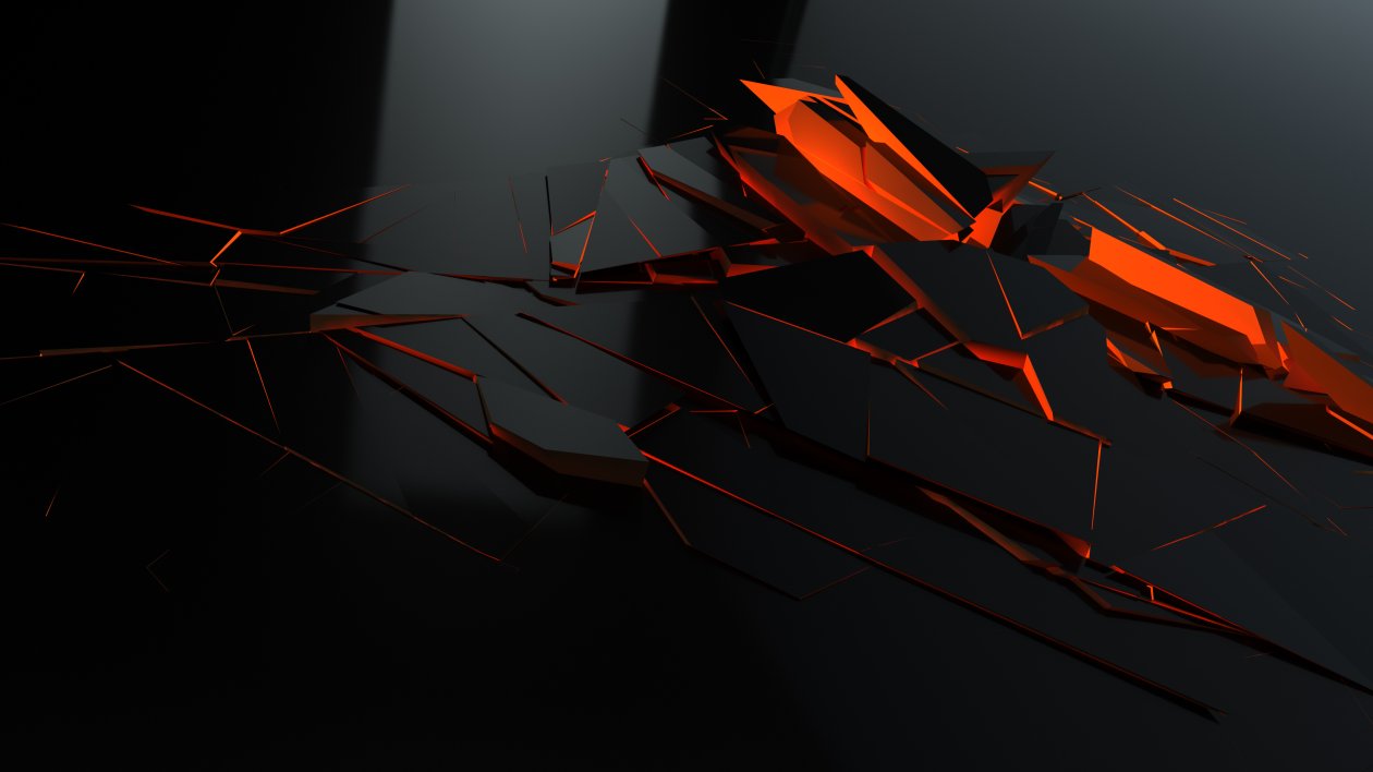 Broken Glass Pieces Red 4k