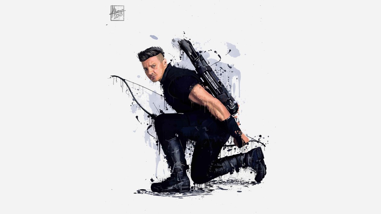 Hawkeye In Avengers Infinity War 2018 4k Artwork