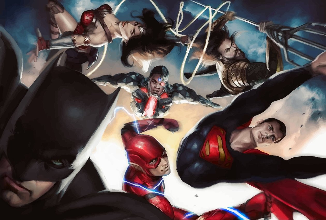 Justice League Superheroes Art 4k