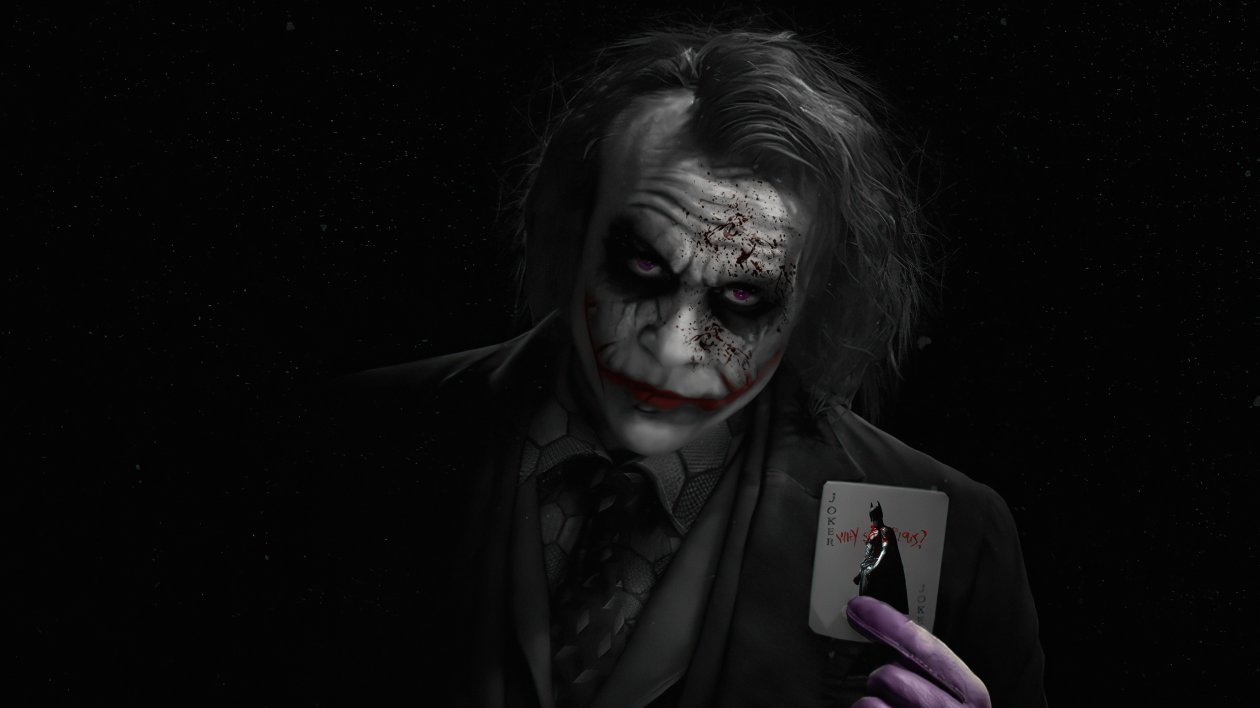 Joker Heath Ledger With Card 5k