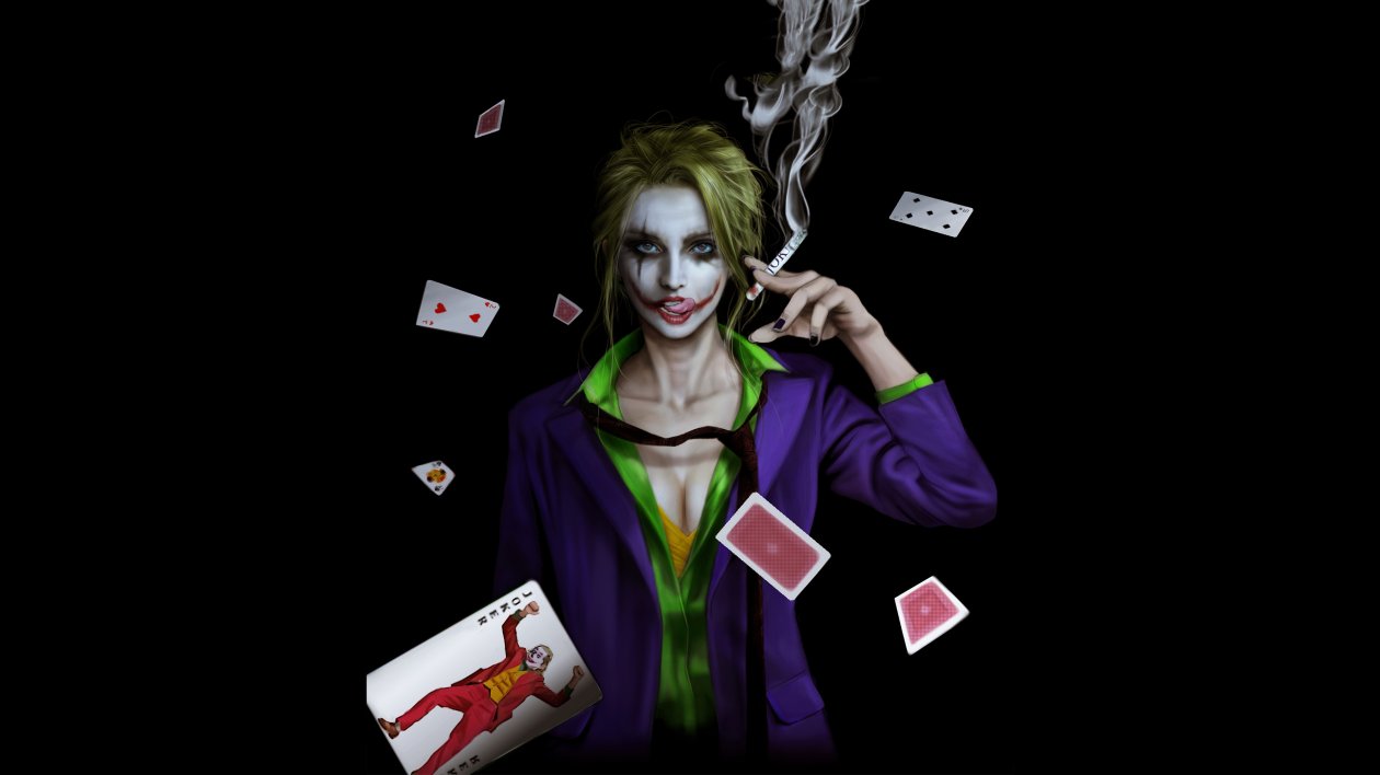 Joker Girl Smoking