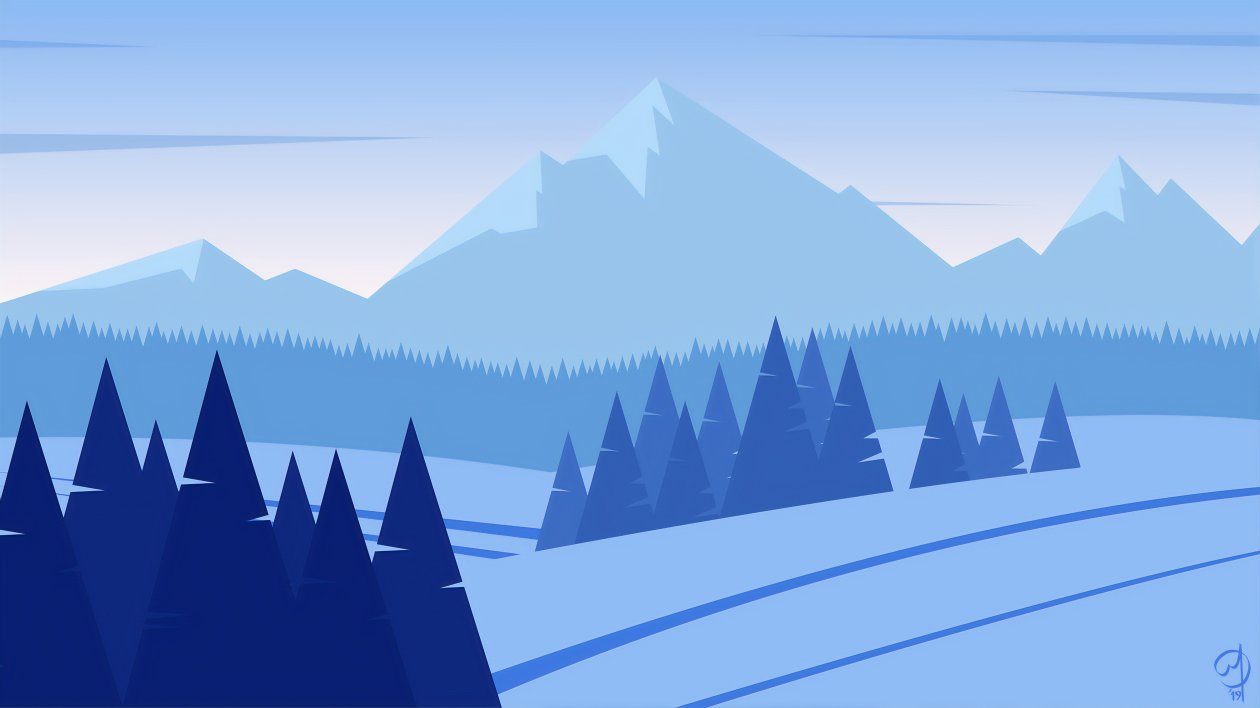 Minimalist Mountains Snow 4k