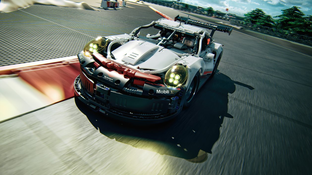 Porsche 911 RSR Lego 4k