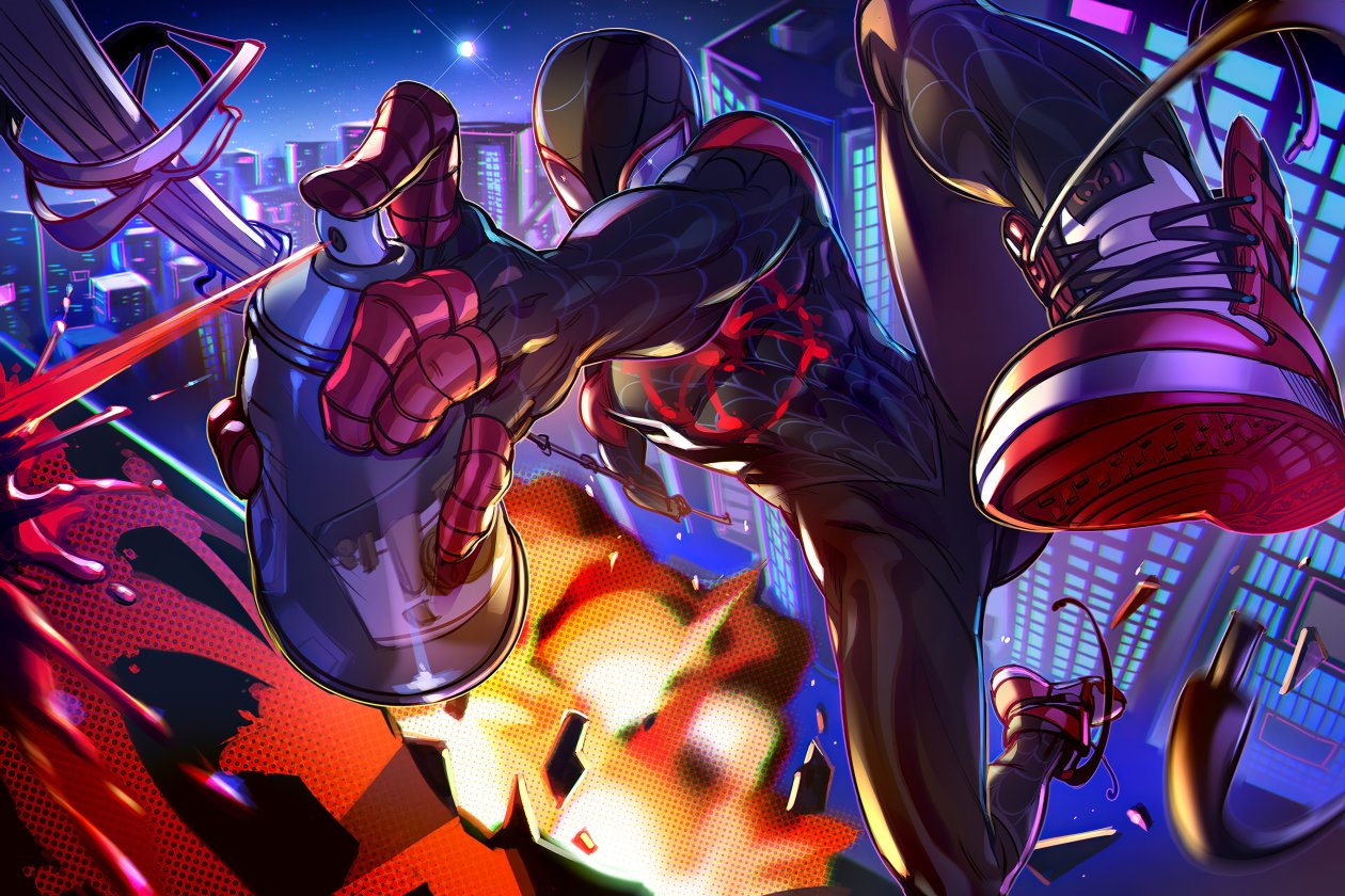 Spiderman Into The Spiderverse Spray Can 4k