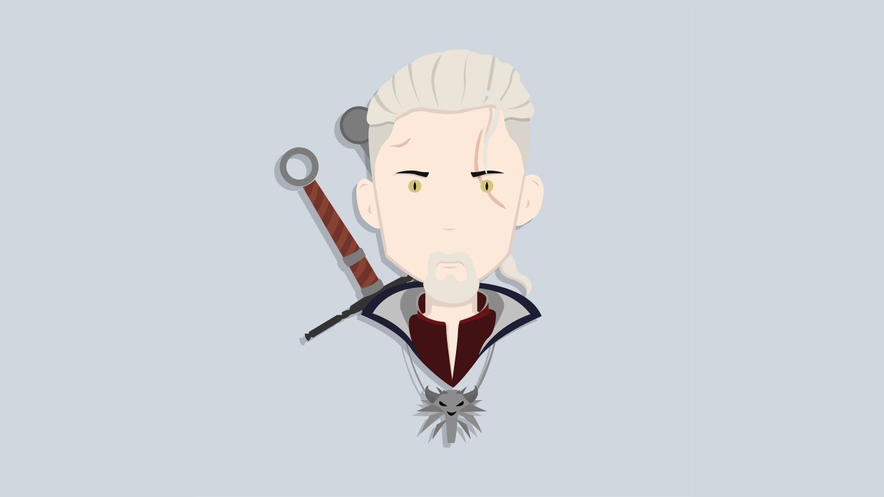 Geralt Of Rivia Witcher Minimalism 4k