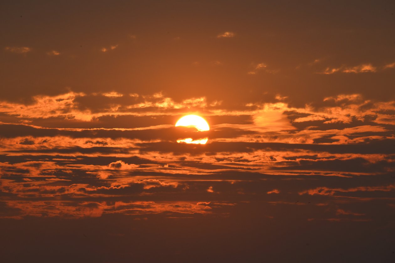 Sunset Under Clouds 8k