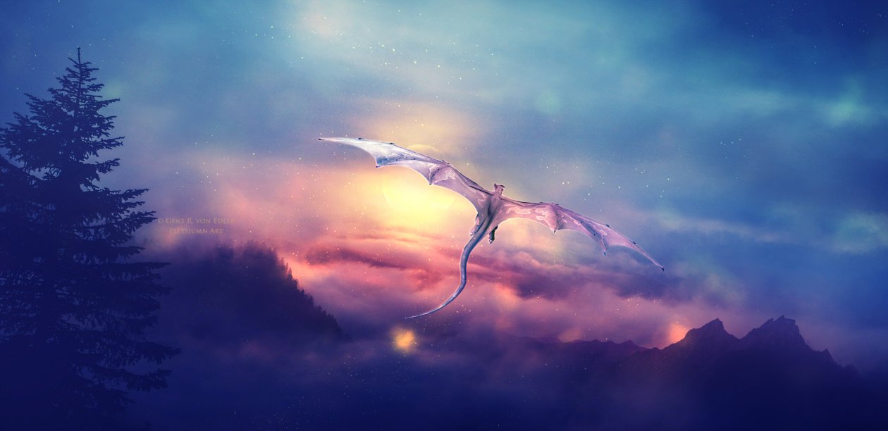 Dragon Flying Over