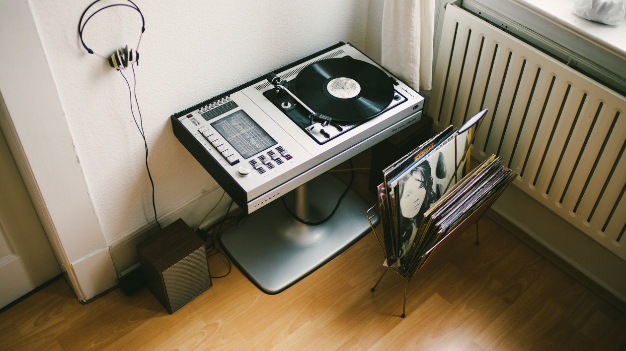 Vinyl Turntable Records Headphones