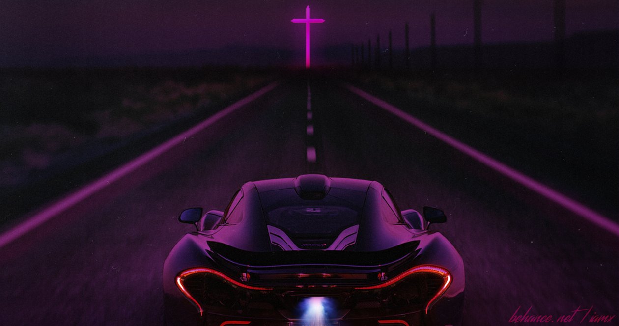McLaren 80s Neon Artwork