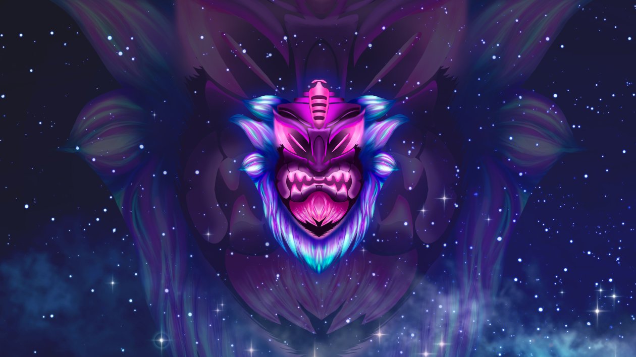 Tiki Space Stars Field Abstract 4k