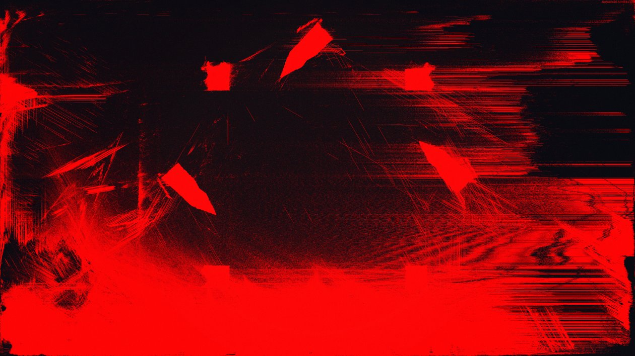 Red Glitch Art Abstract 4k